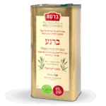 שמן זית ברנע במיכל פח גבוה 5 ל'